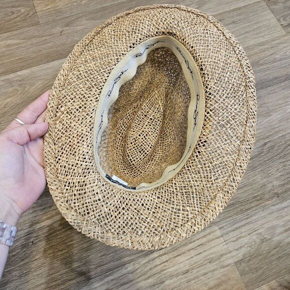 Panama Jack Cowboy Hat Straw OS Western Tropical Parrot Trim - Picture 7 of 12